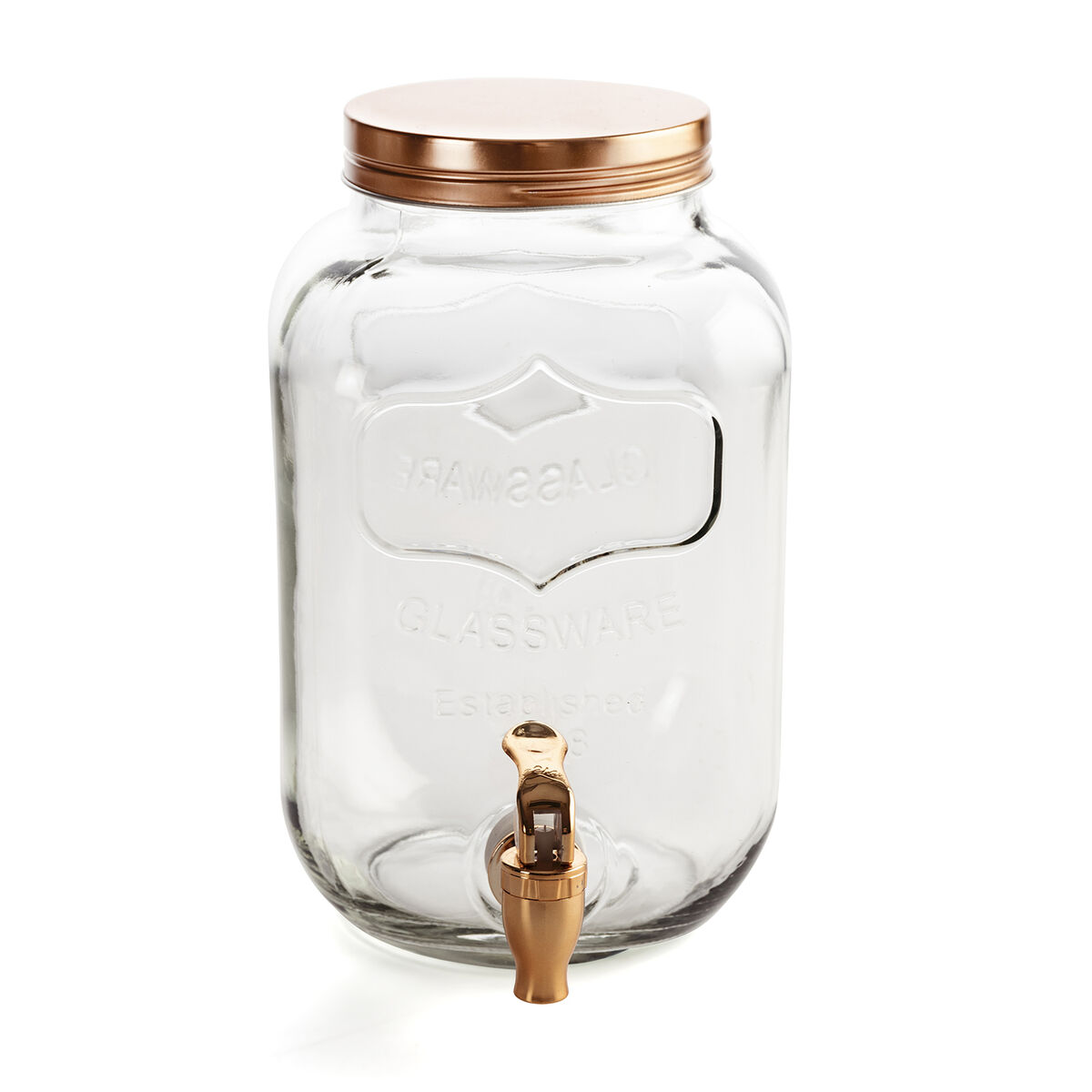 Dryckdispenser Quid Habitat Koppar Med lock Glas 4 L