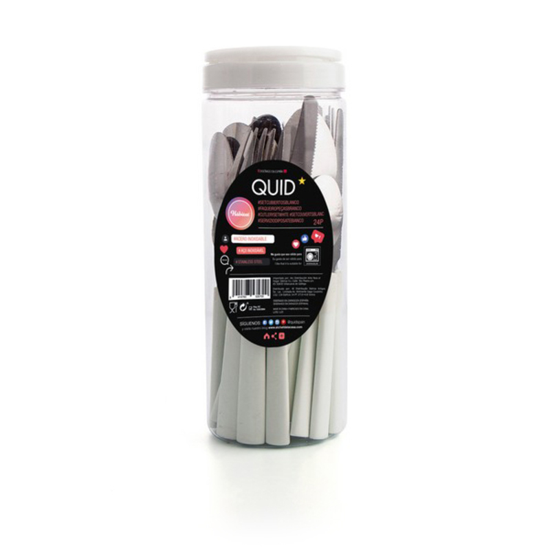 Bestick-set Quid Habitat Metall 24 Delar, Färg: Blå - 3
