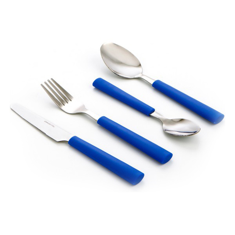 Bestick-set Quid Habitat Metall 24 Delar, Färg: Blå - 5