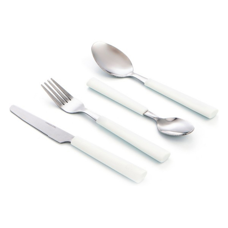 Bestick-set Quid Habitat Metall 24 Delar, Färg: Vit - 4