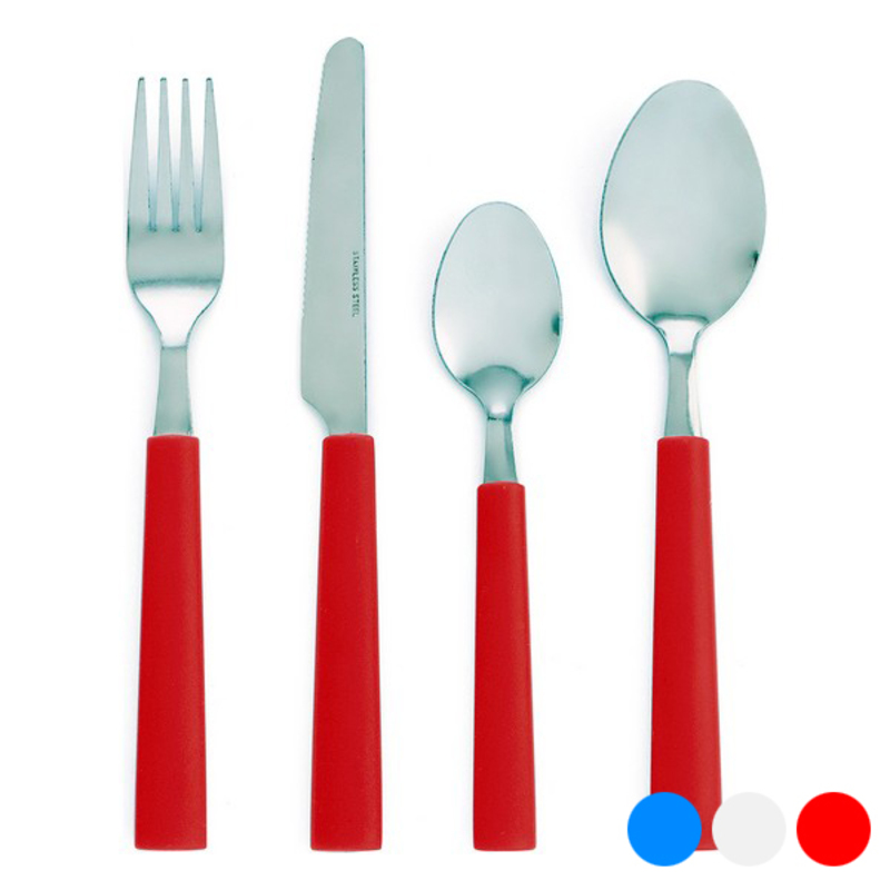 Bestick-set Quid Habitat Metall 24 Delar, Färg: Vit