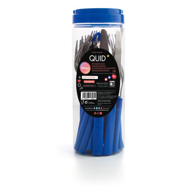 Bestick-set Quid Habitat Metall 24 Delar, Färg: Vit - 7