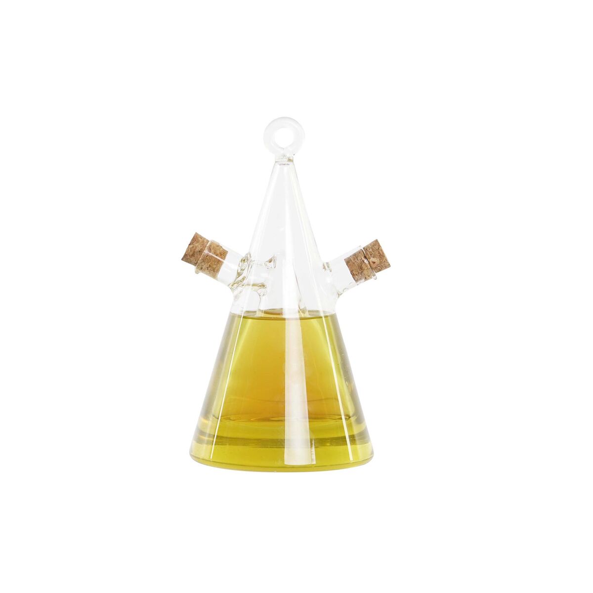 Set med olja och vinäger DKD Home Decor 10,5 x 9 x 18 cm Transparent Kork 300 ml Borosilikatglas - 3