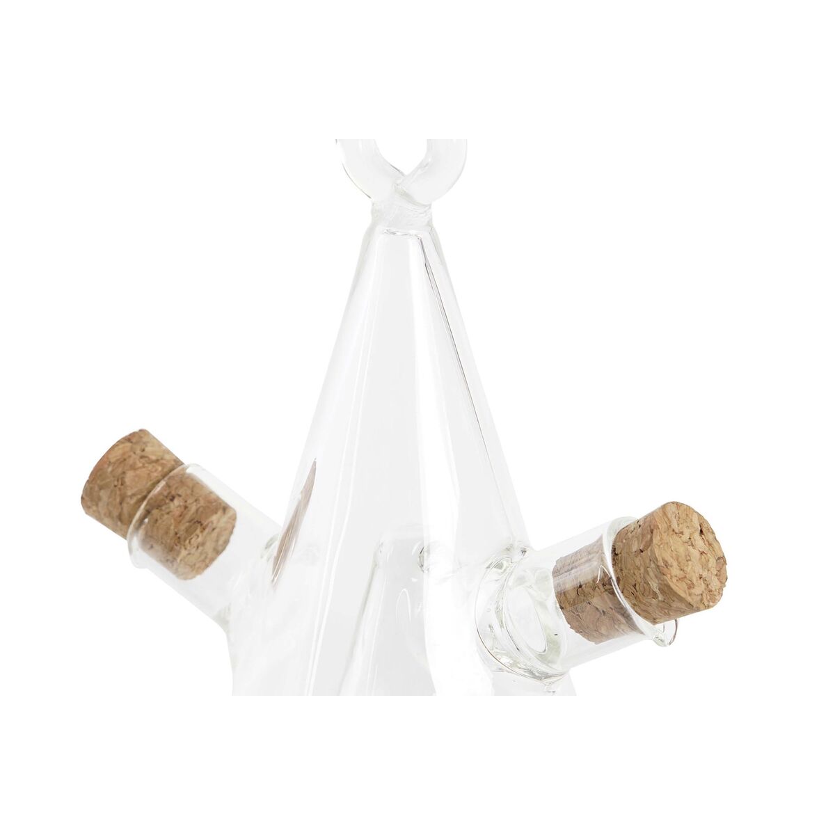 Set med olja och vinäger DKD Home Decor 10,5 x 9 x 18 cm Transparent Kork 300 ml Borosilikatglas - 4