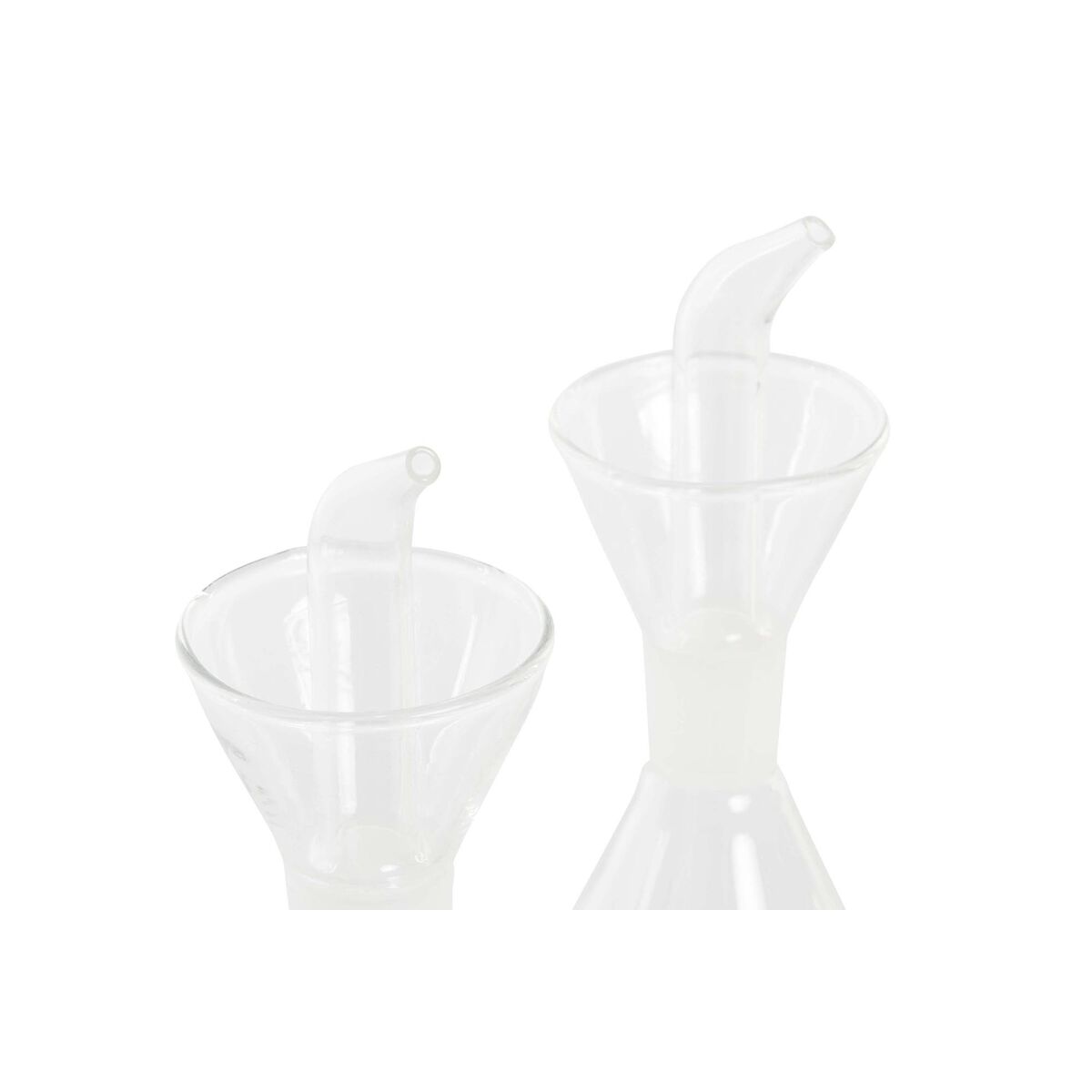 Set med olja och vinäger DKD Home Decor 200 ml 19,5 x 10 x 23,5 cm Metall Transparent 2 antal Borosilikatglas - 3
