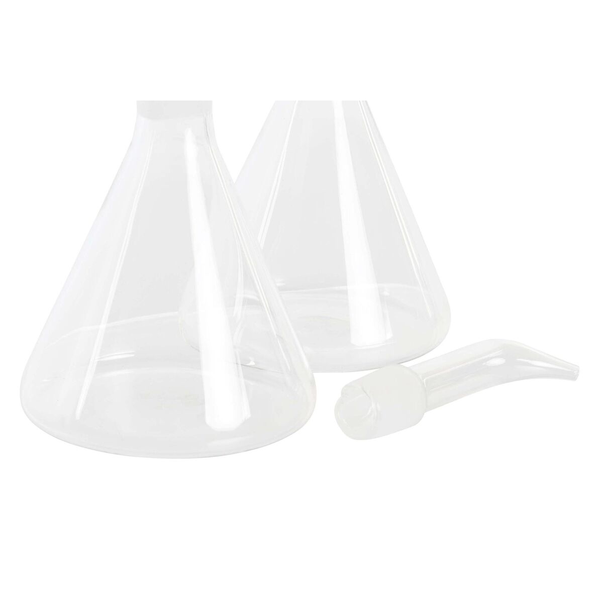 Set med olja och vinäger DKD Home Decor 200 ml 19,5 x 10 x 23,5 cm Metall Transparent 2 antal Borosilikatglas - 4