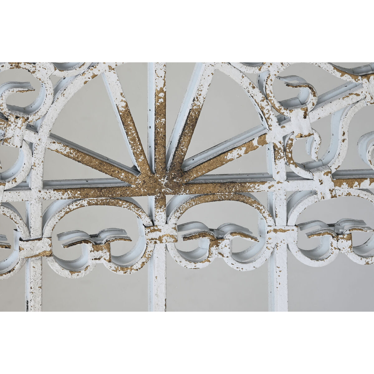 Väggspegel DKD Home Decor Metall Vit Fönster (55 x 3 x 103,5 cm) - 2