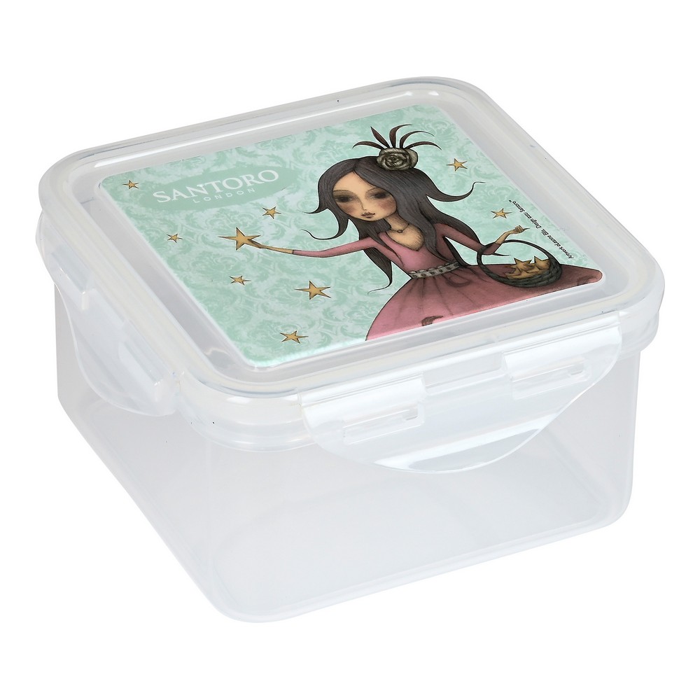 Lunchlåda Santoro Estella Polyuretan Rosa Ljusgrön (13 x 7.5 x 13 cm)
