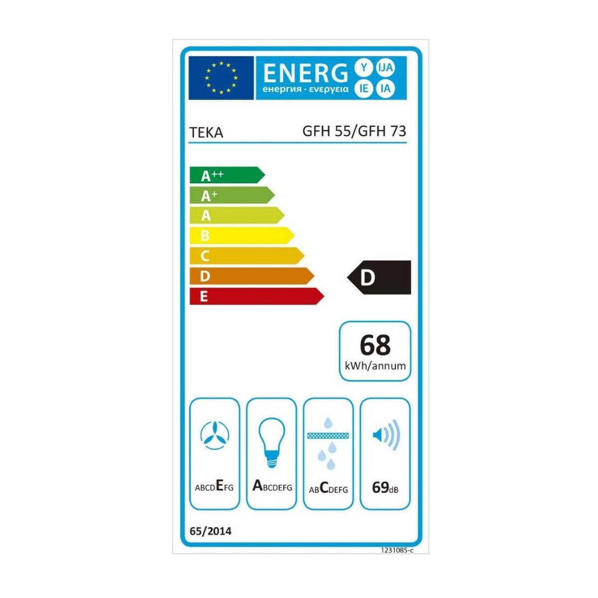 Konventionell fläkt Teka GFH 73 Stål - 2