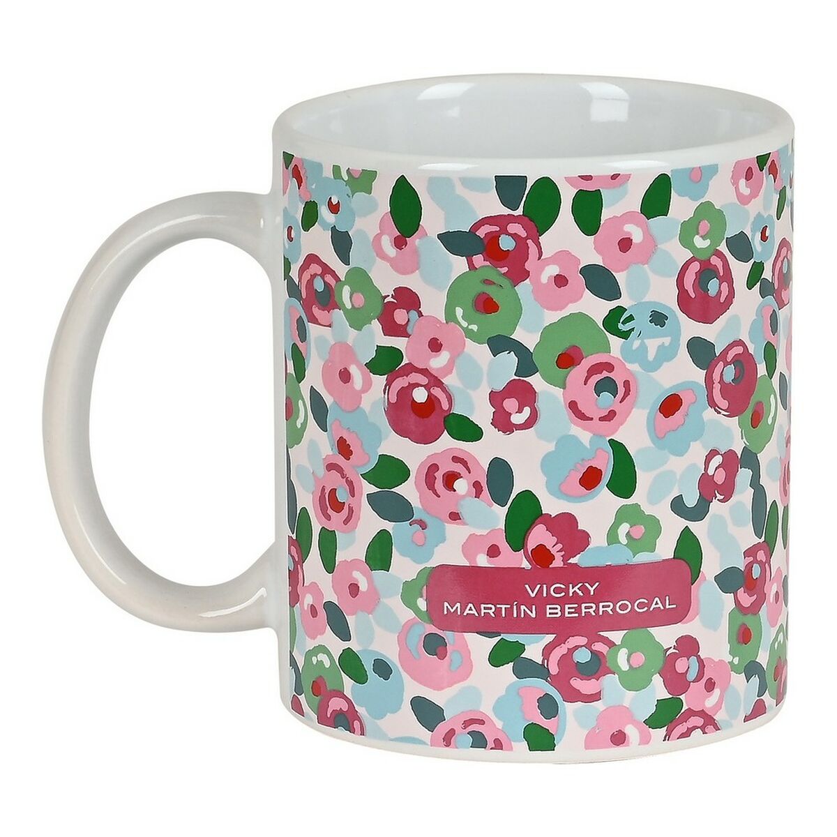 Mugg Vicky Martín Berrocal Rosebloom Keramik Multicolour (350 ml) - 5