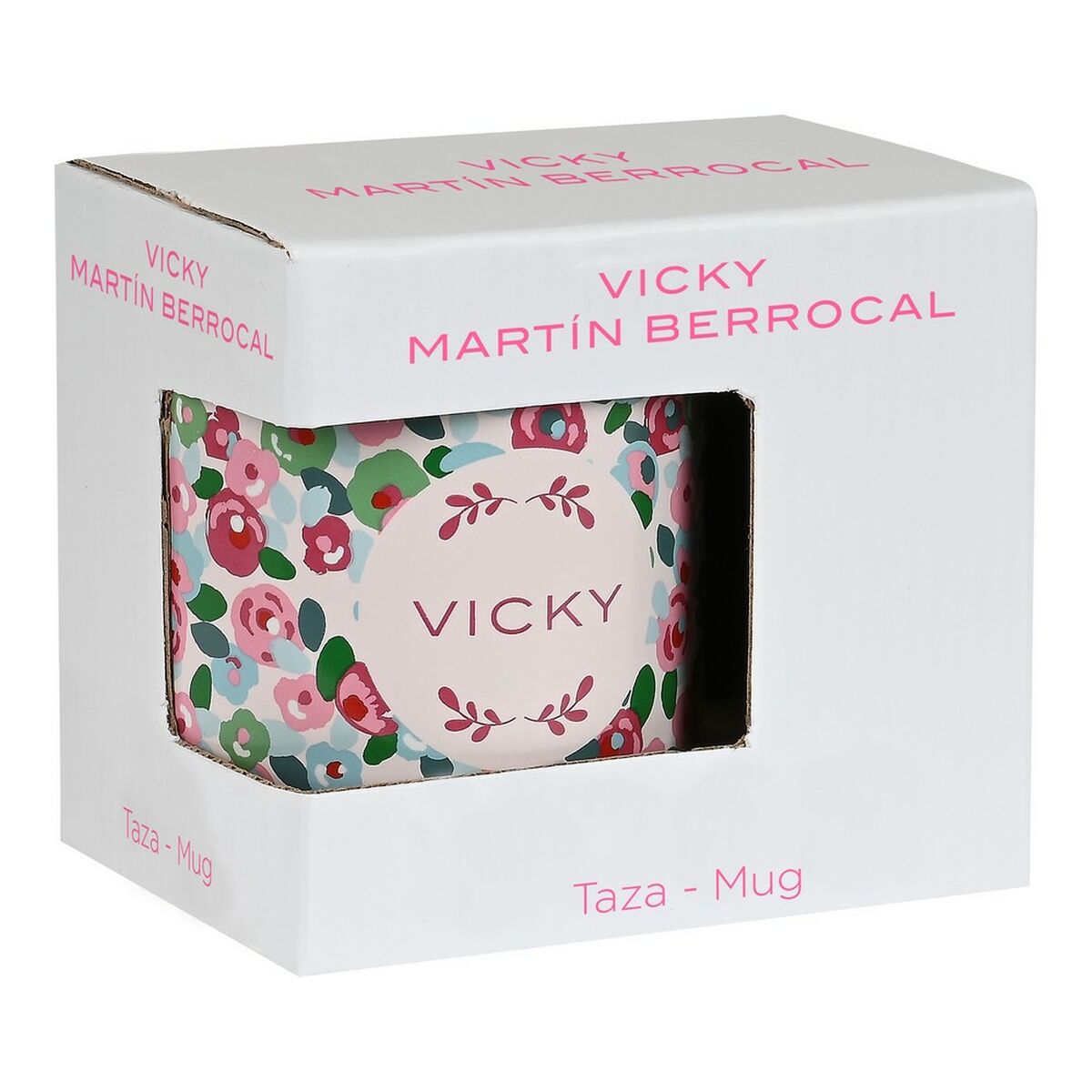 Mugg Vicky Martín Berrocal Rosebloom Keramik Multicolour (350 ml) - 6