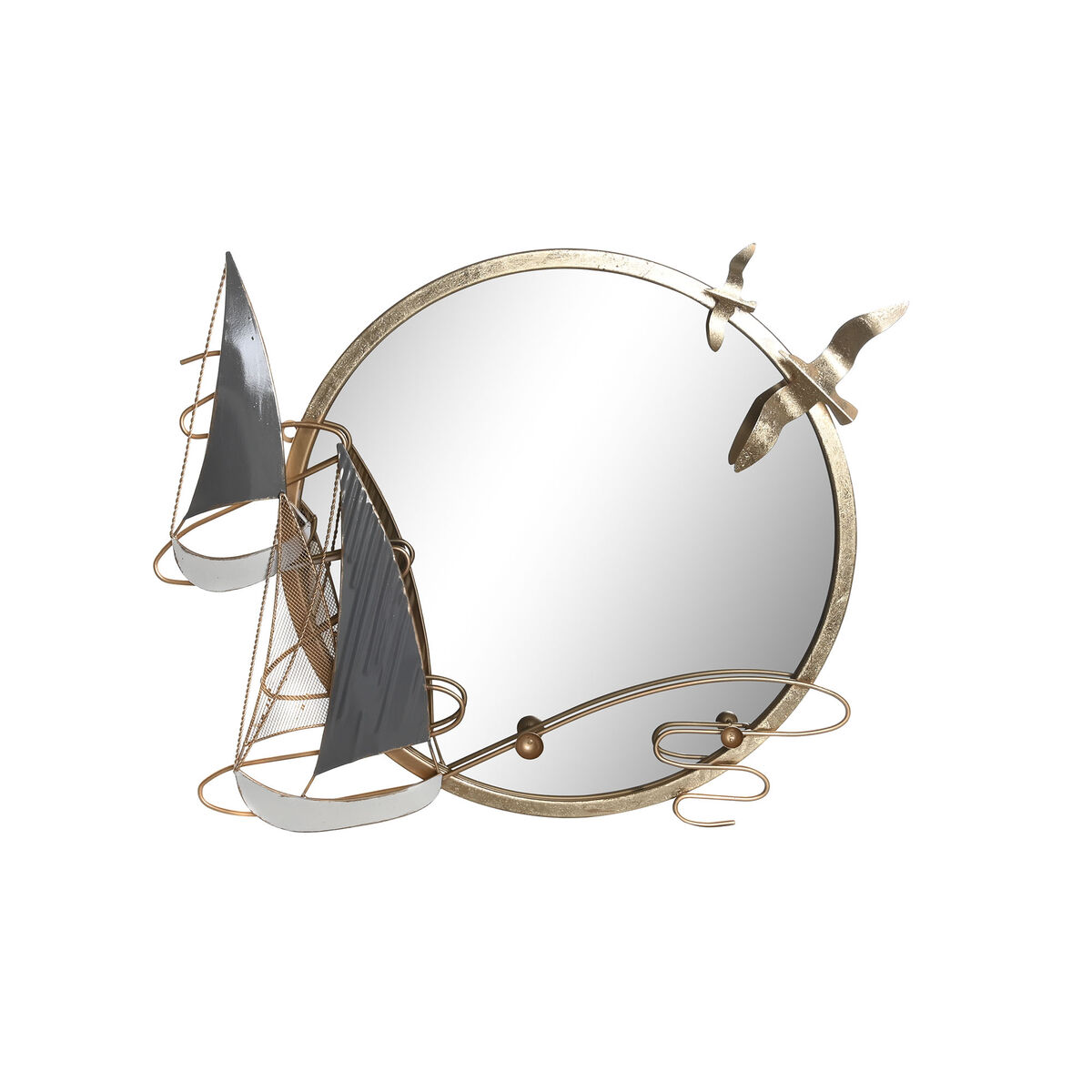 Väggspegel DKD Home Decor Gyllene Metall (64 x 5 x 54 cm)