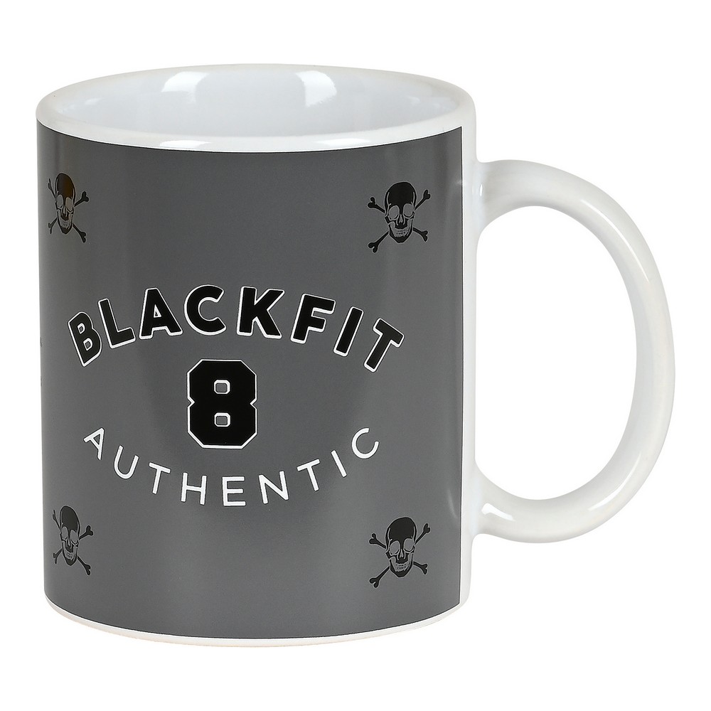 Mugg BlackFit8 Skull Keramik Svart Grå (350 ml)
