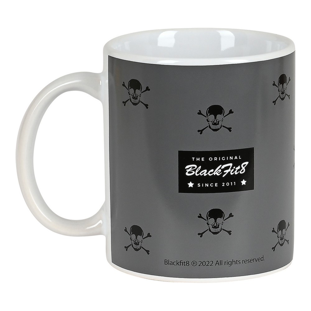 Mugg BlackFit8 Skull Keramik Svart Grå (350 ml) - 2