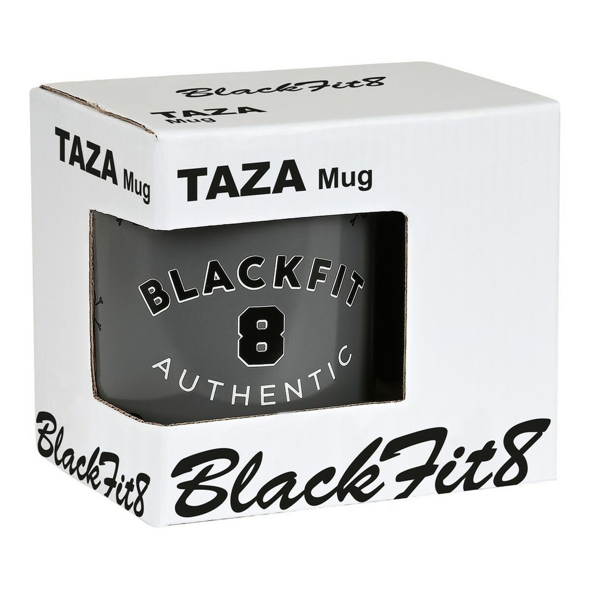Mugg BlackFit8 Skull Keramik Svart Grå (350 ml) - 6