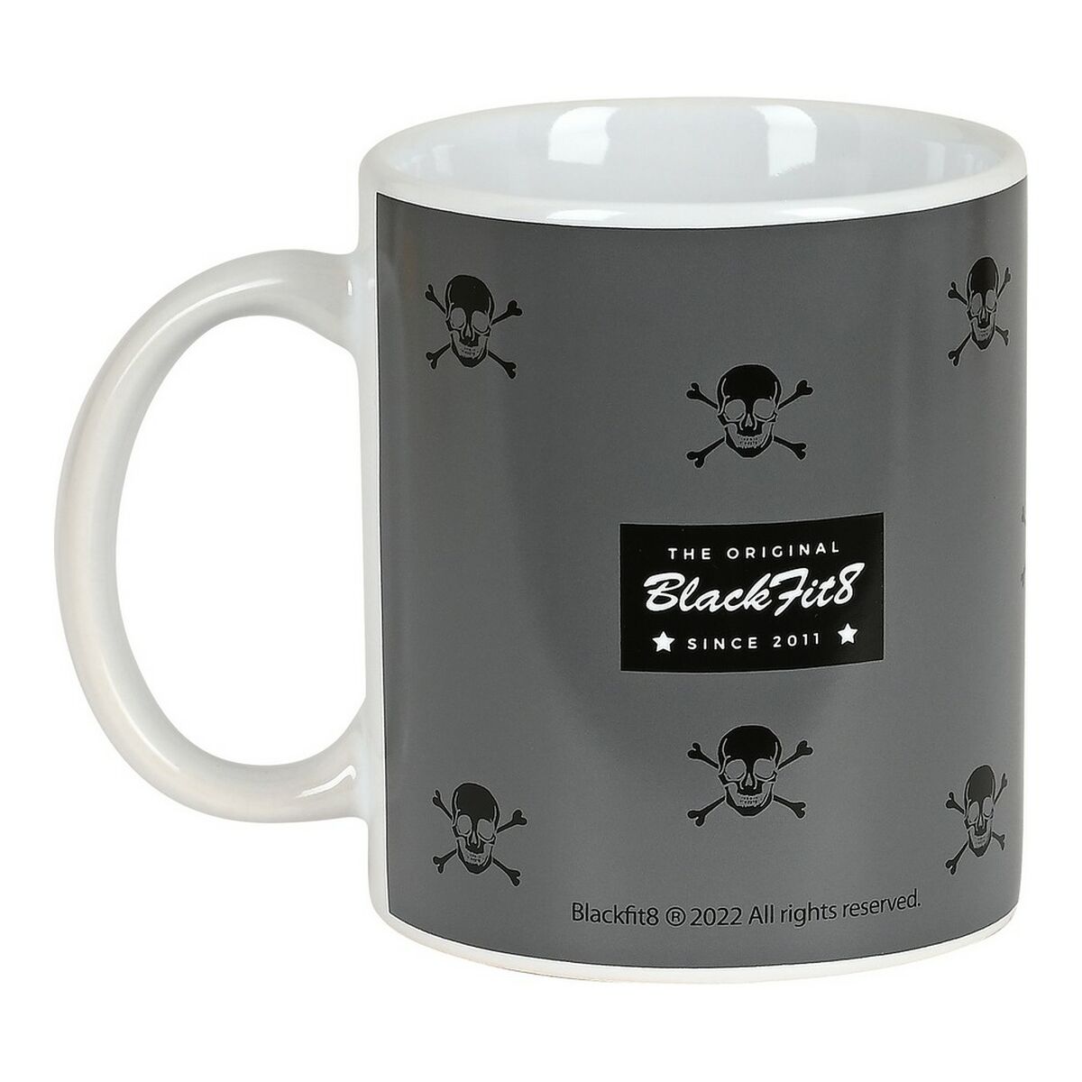 Mugg BlackFit8 Skull Keramik Svart Grå (350 ml) - 5