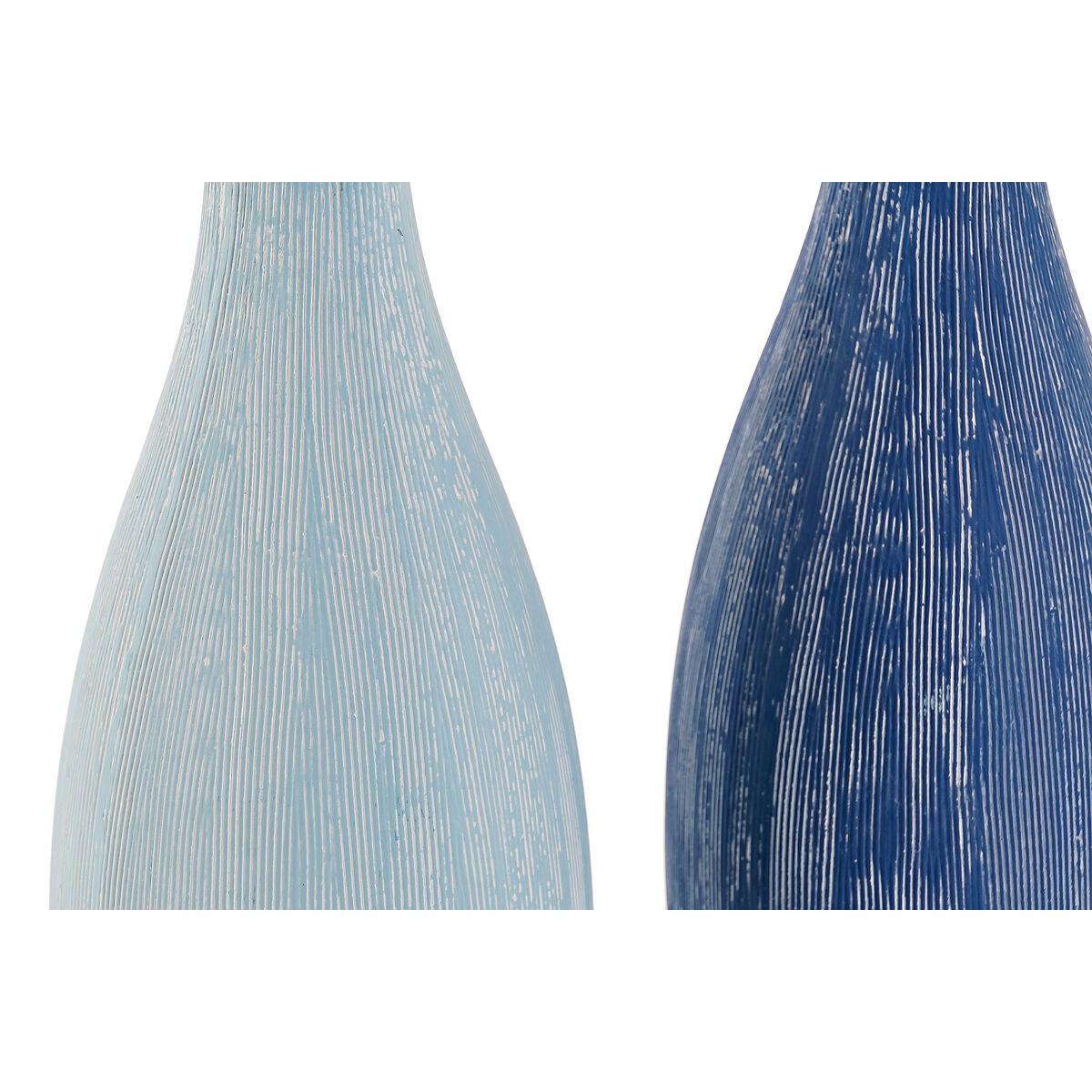 Vas DKD Home Decor 11 x 11 x 30,5 cm Antikbehandlad Himmelsblå Marinblå Dolomite Medelhavs (2 antal) - 3