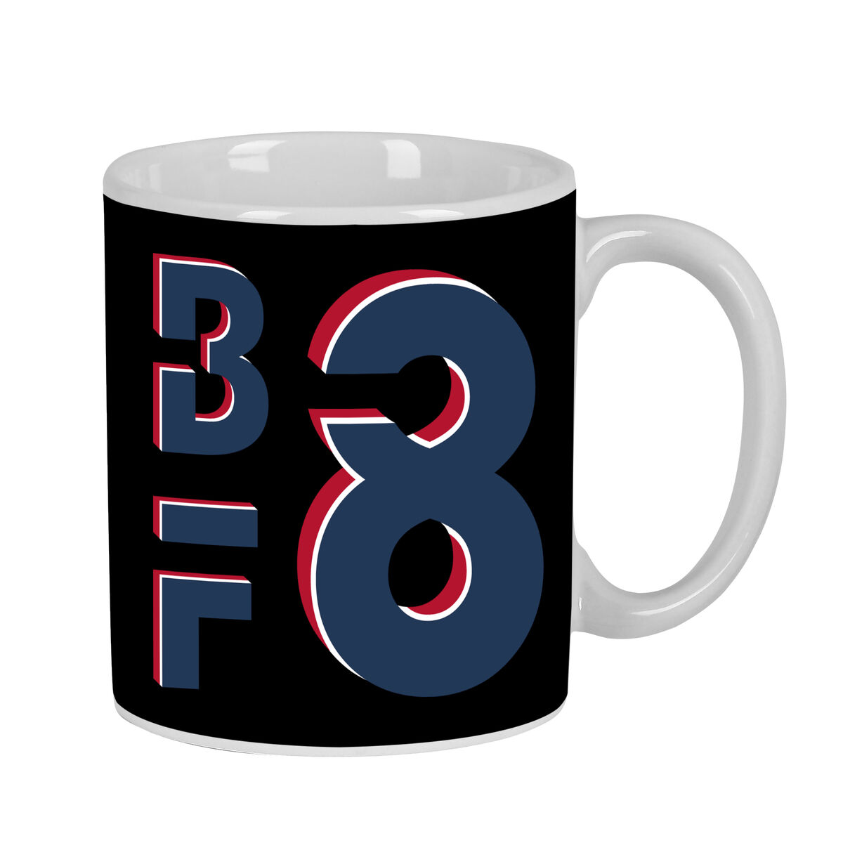 Mugg BlackFit8 Urban Keramik Svart Marinblå (350 ml)