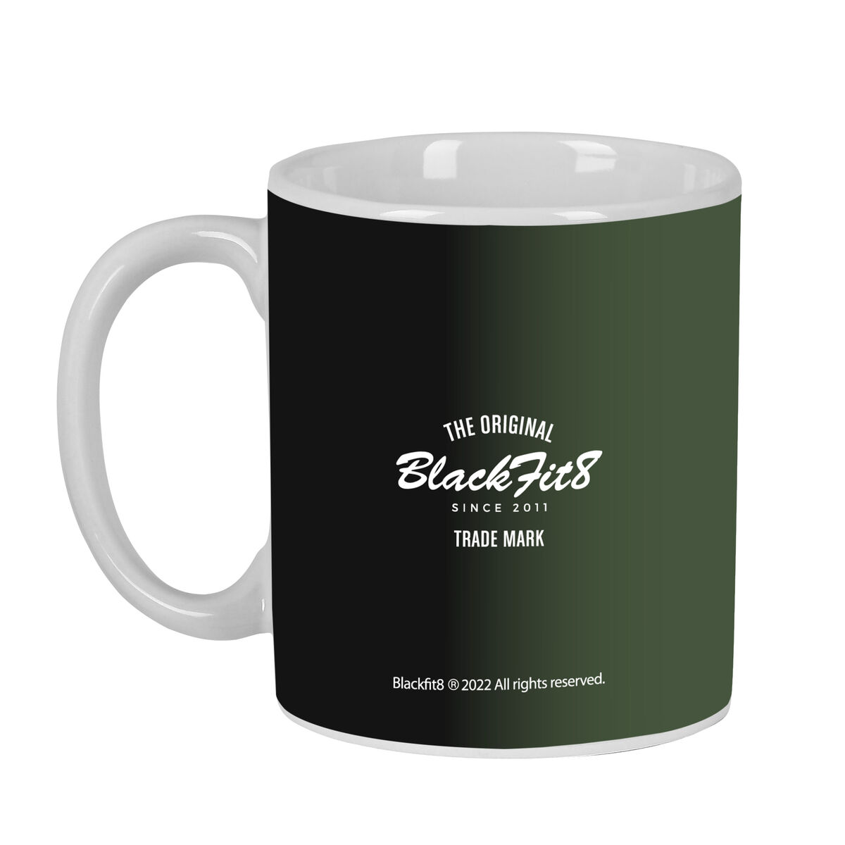 Mugg BlackFit8 Gradient Keramik Svart Armégrön (350 ml) - 6