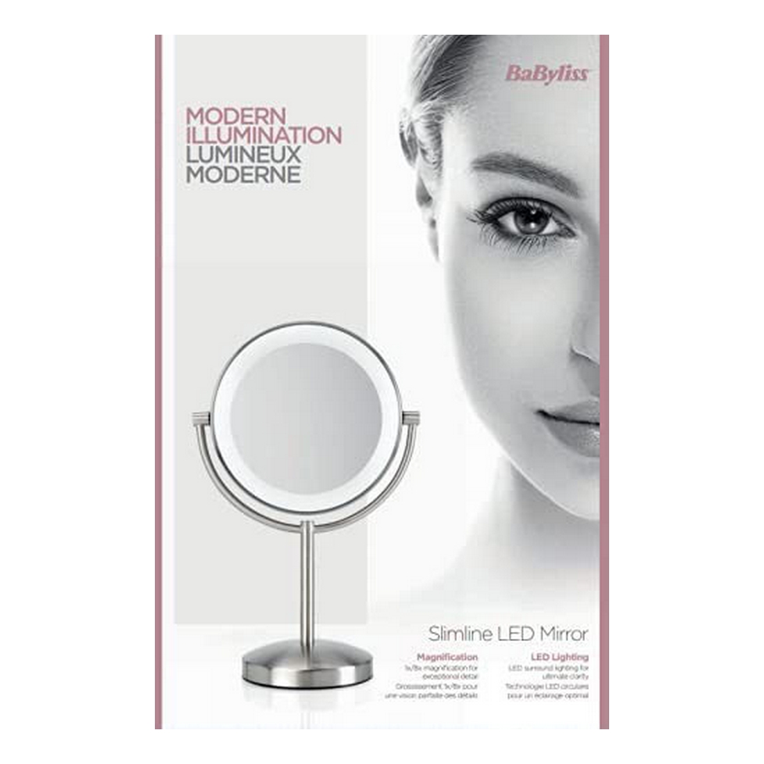 Förstorande Spegel med LED Babyliss Espejo De Maquillaje Led Dubbelsidig - 2