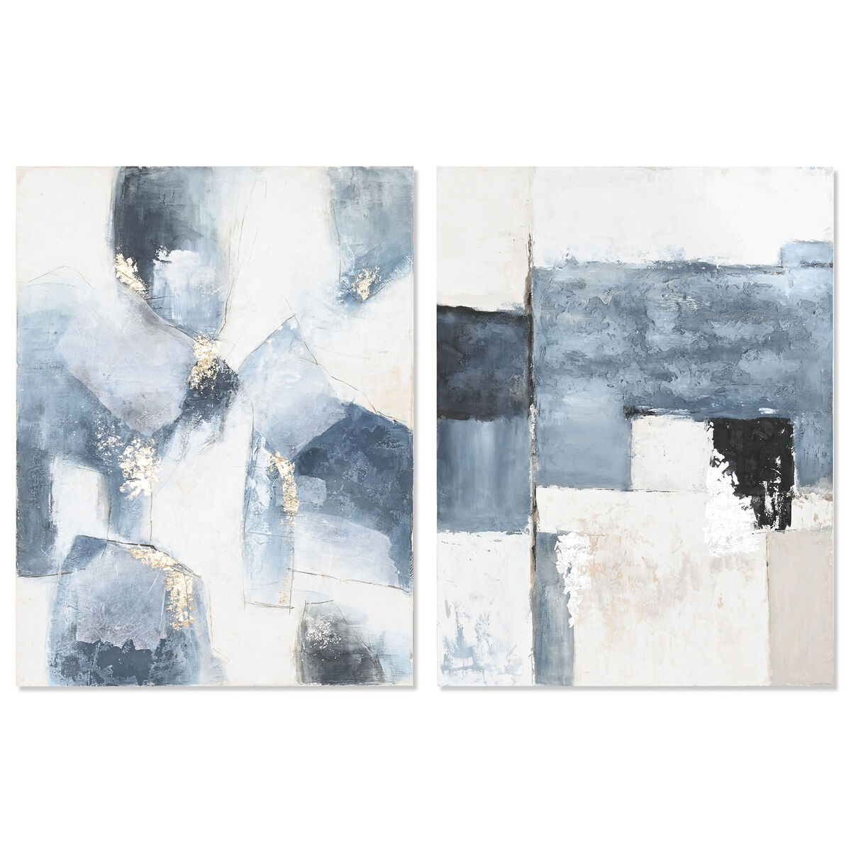 Tavla DKD Home Decor 90 x 3,7 x 120 cm Abstrakt Modern (2 antal)