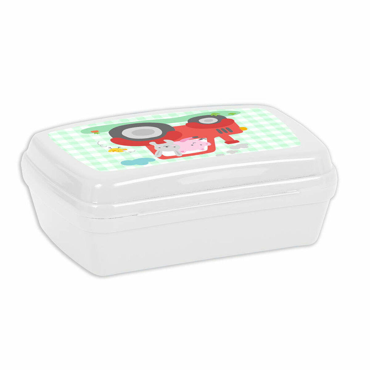 Smörgåslåda Safta Granja Plast Vit Ljusgrön (17 x 6 x 14 cm) - 6