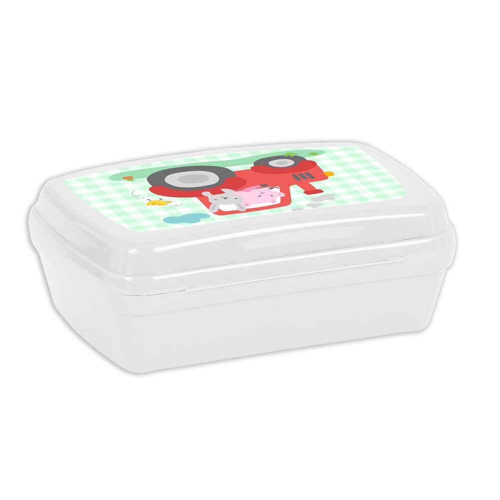 Smörgåslåda Safta Granja Plast Vit Ljusgrön (17 x 6 x 14 cm) - 3