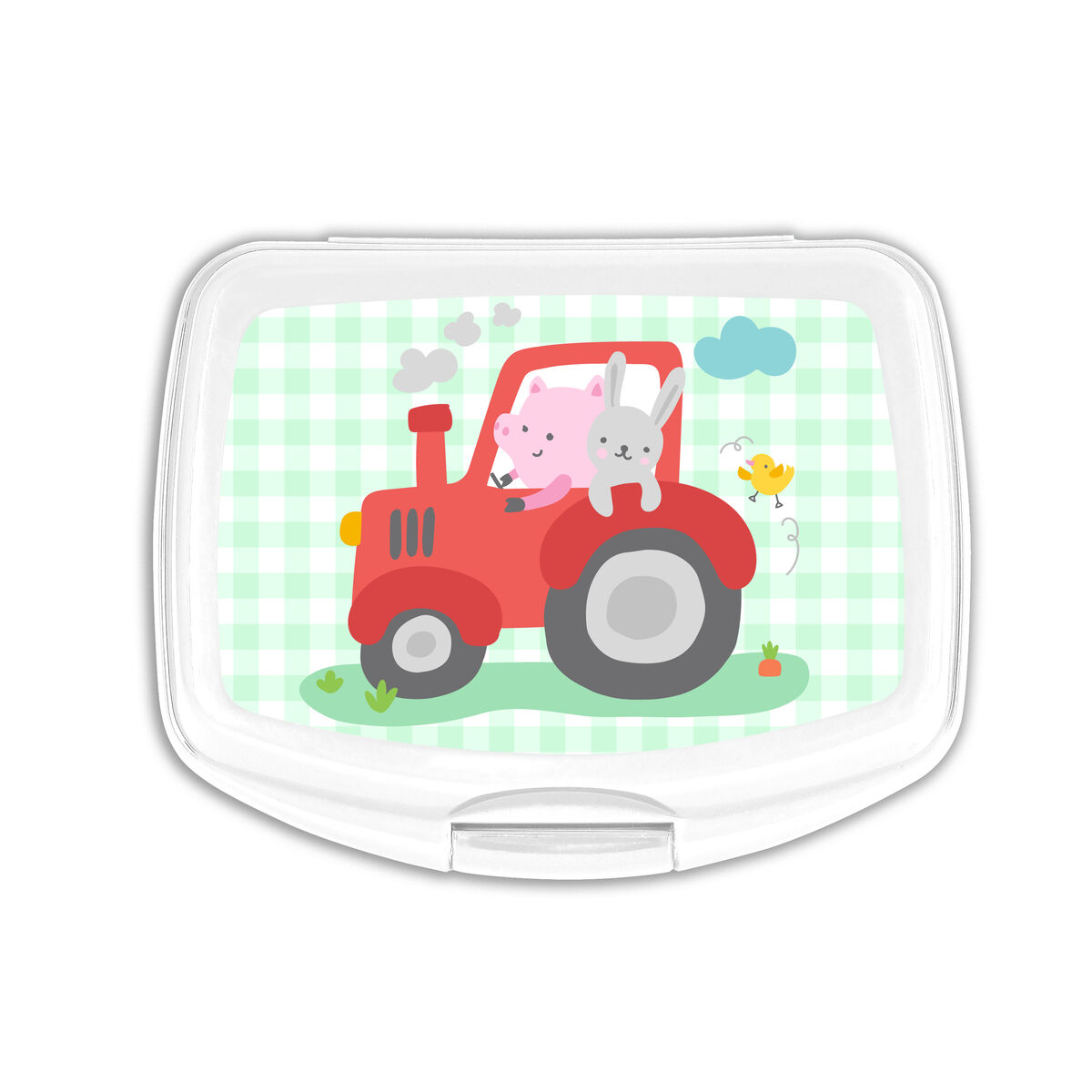 Smörgåslåda Safta Granja Plast Vit Ljusgrön (17 x 6 x 14 cm) - 5
