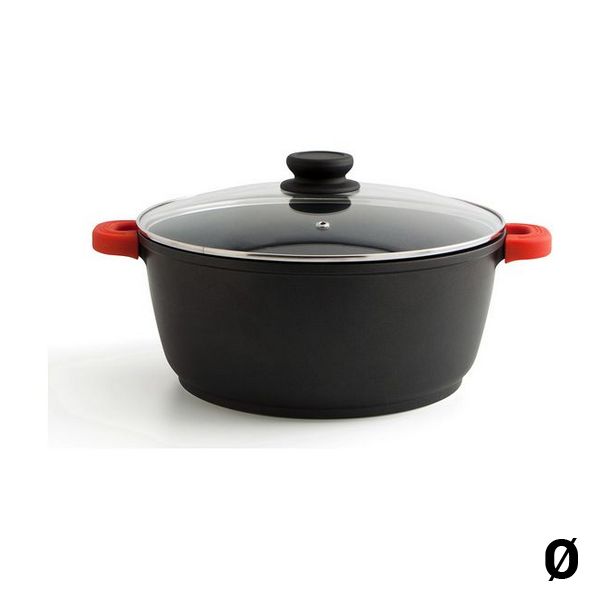 Kastrull med glaslock Quid Intense Aluminium, Mått: 24 cm