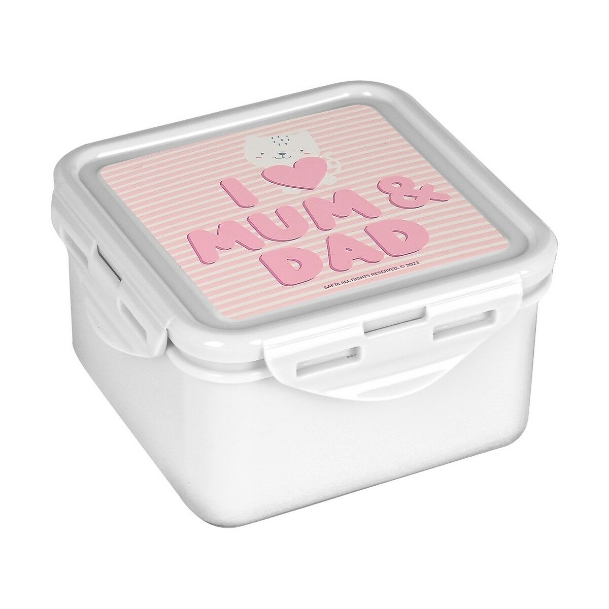 Lunchlåda Safta Love Rosa Polyuretan (13 x 7.5 x 13 cm)