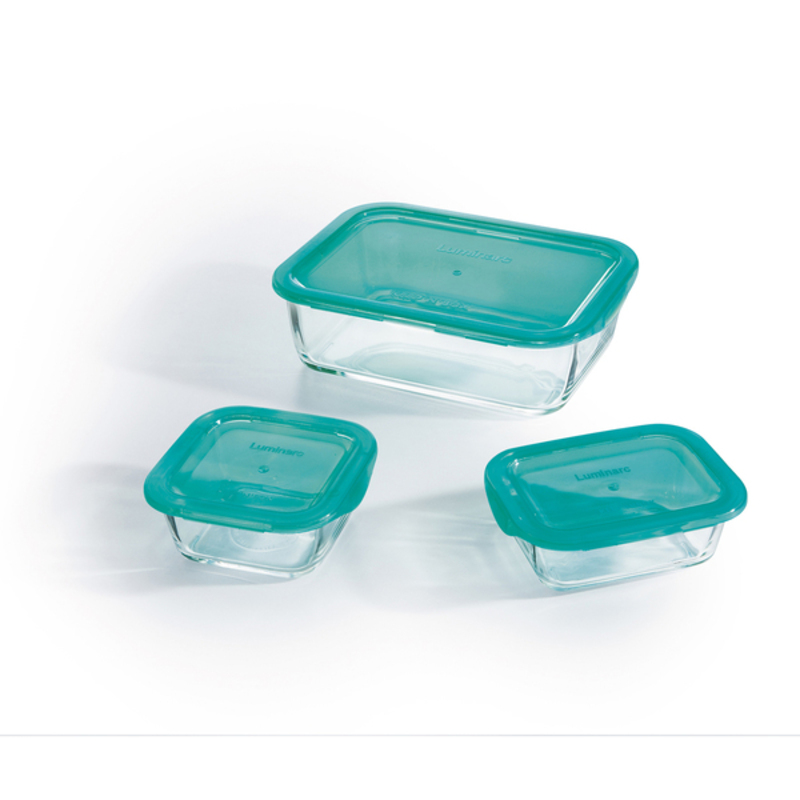 Lunchlådor, set Luminarc Keep'n Box (3 pcs) 3 Delar