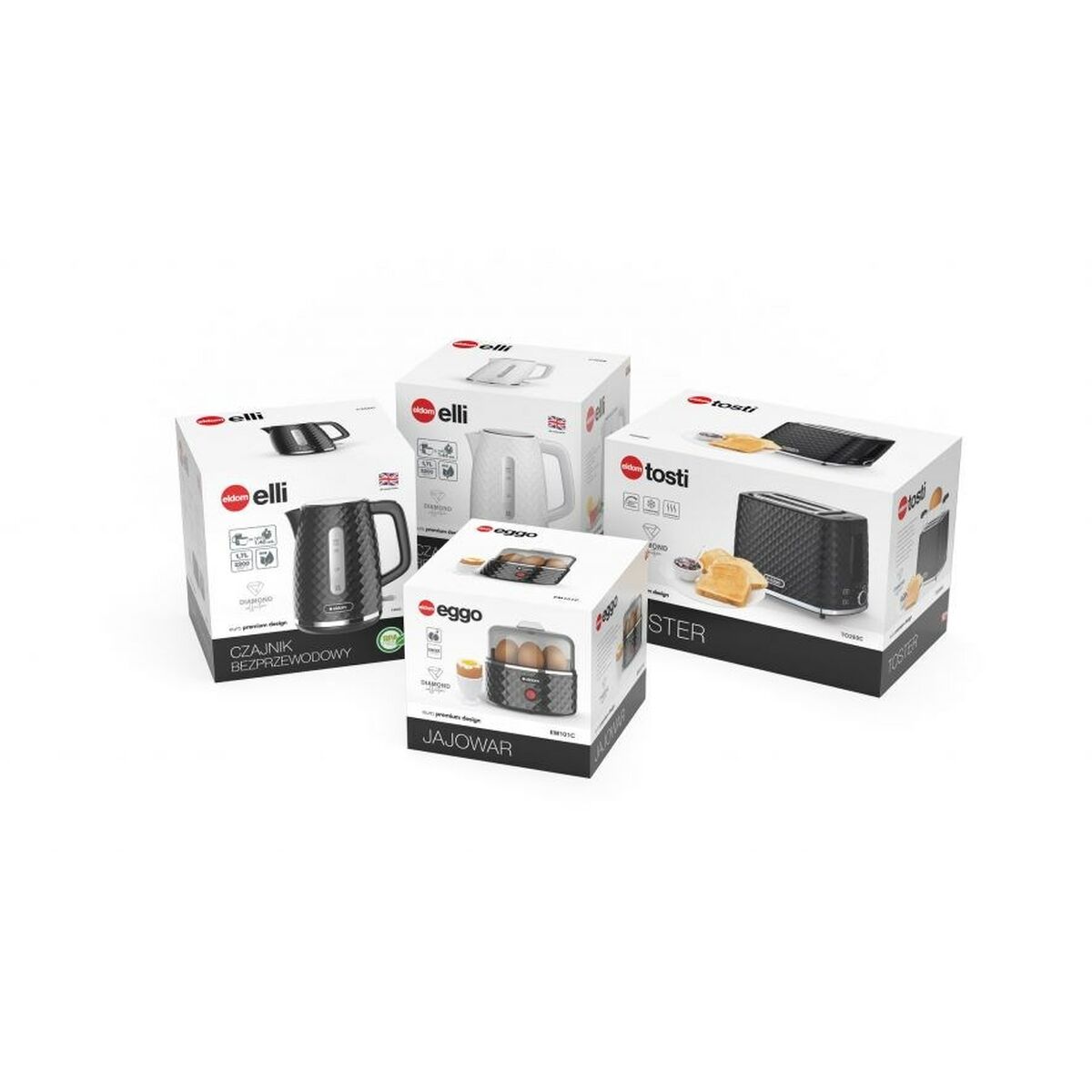 Vattenkokare Eldom C280C  Svart 2200 W 1,7 L - 2