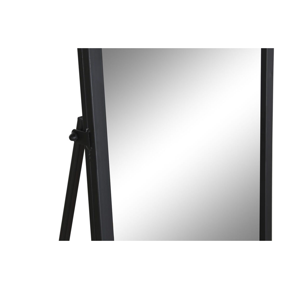 Fristående spegel DKD Home Decor 37 x 10 x 160 cm Glas Svart Järn - 2