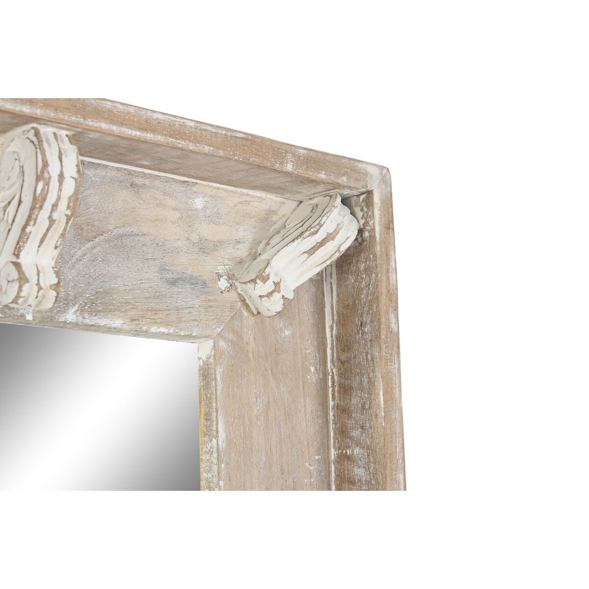 Väggspegel DKD Home Decor 55,8 x 7 x 165 cm Brun Vit Mangoträ - 3