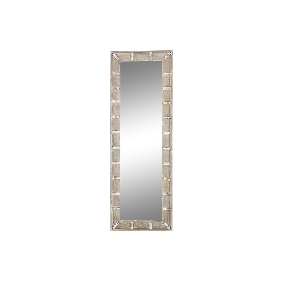 Väggspegel DKD Home Decor 55,8 x 7 x 165 cm Brun Vit Mangoträ