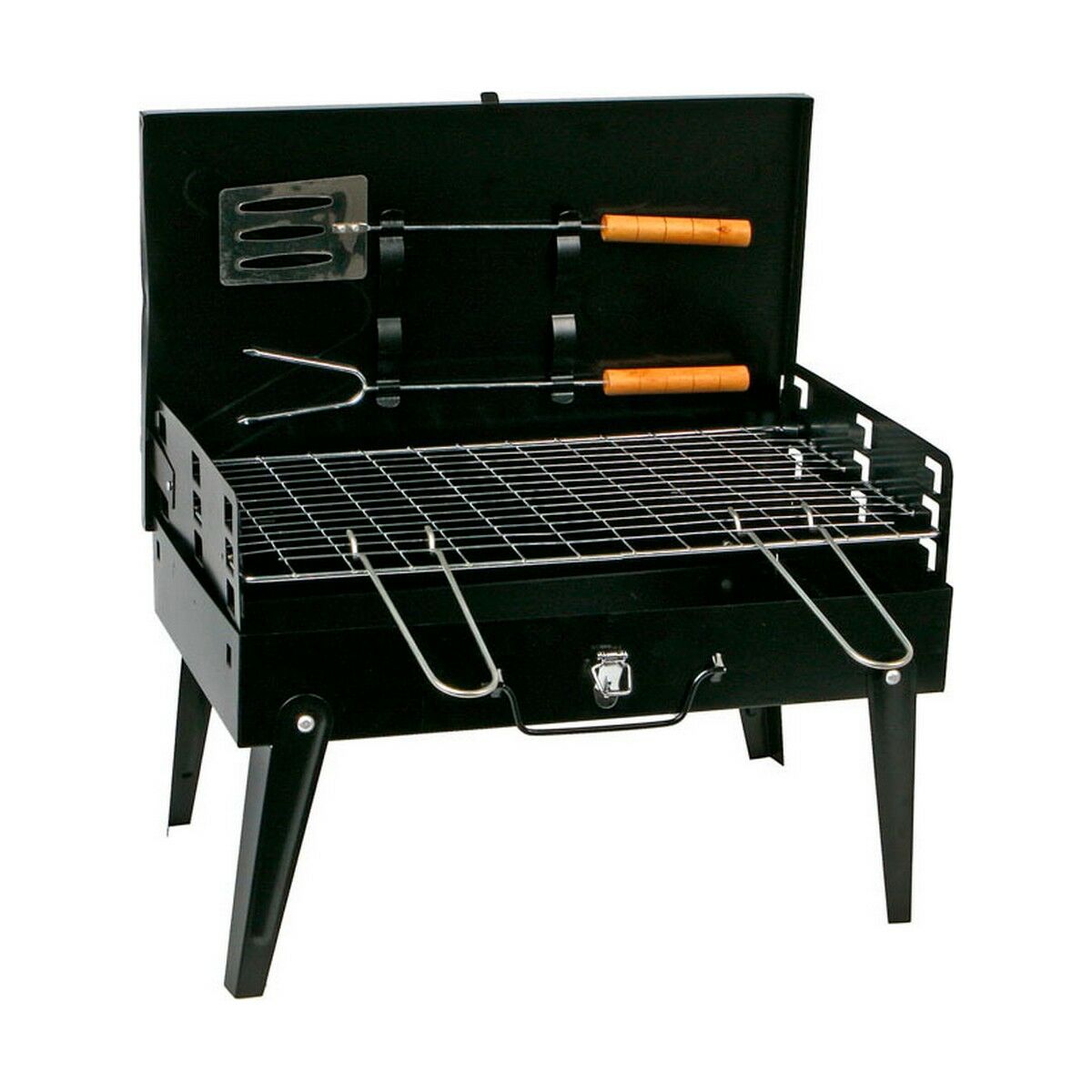 Bärbar Grill Svart 44 x 27 x 21,5 cm - 3