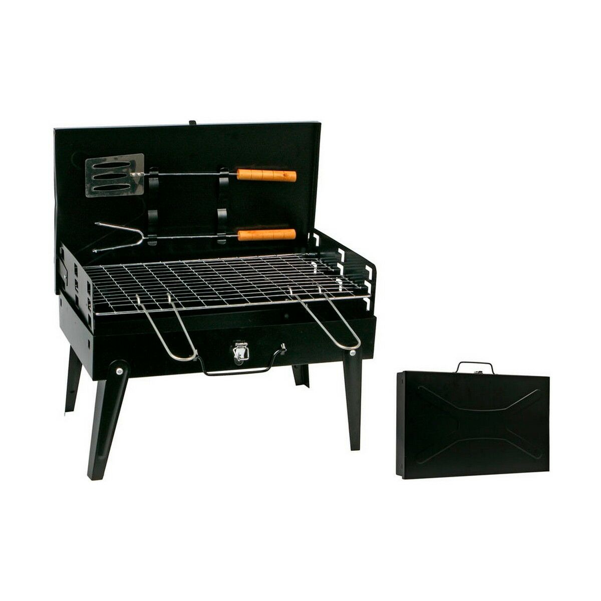 Bärbar Grill Svart 44 x 27 x 21,5 cm - 4