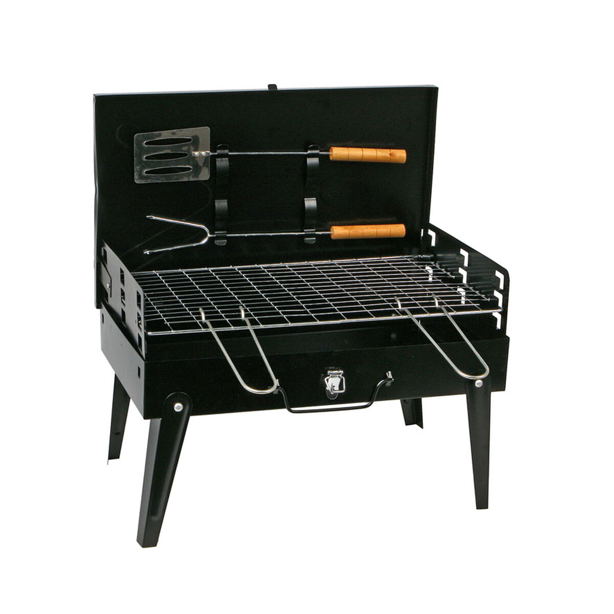 Bärbar Grill Svart 44 x 27 x 21,5 cm