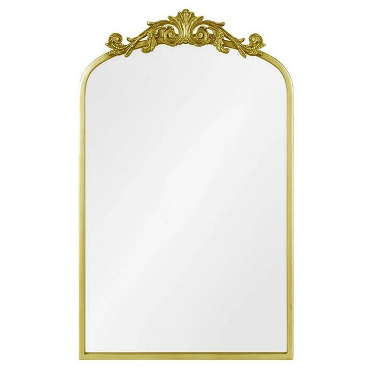 Väggspegel DKD Home Decor 60 x 2,5 x 98 cm Glas Gyllene Metall Romantisk