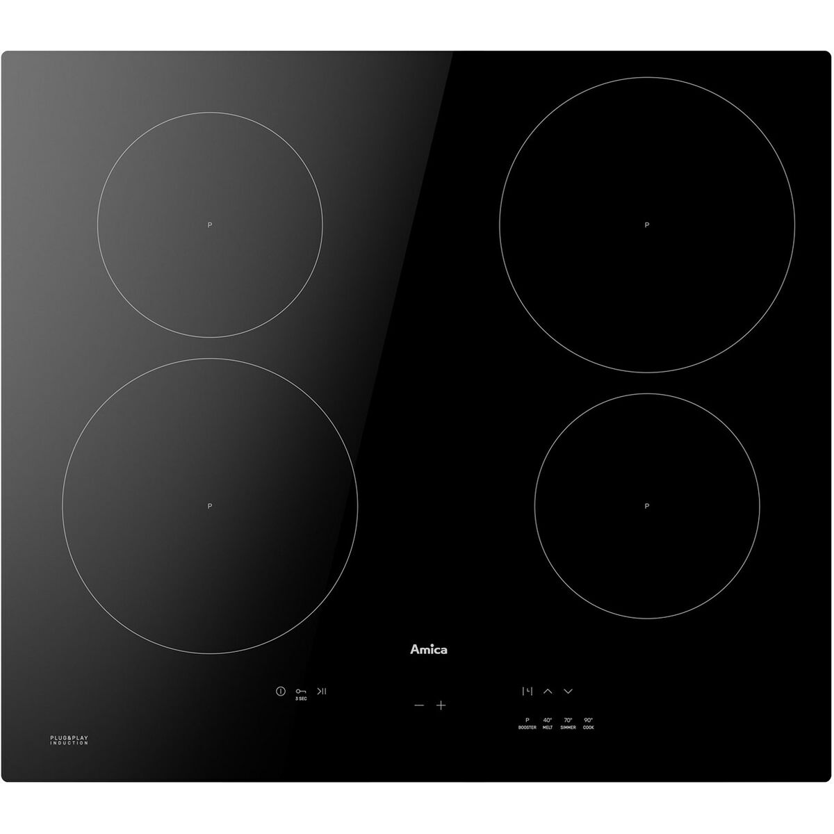 Induktionshäll Amica DI 6410 PPB 52 cm 59,2 cm 3700 W