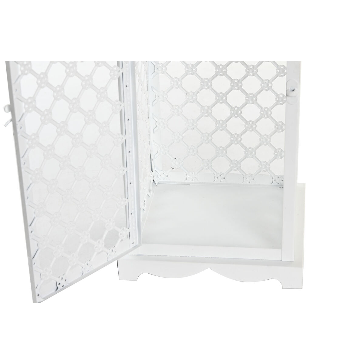Gatlykta DKD Home Decor 24 x 24 x 74 cm Antikbehandlad Glas Metall Vit Arab - 2