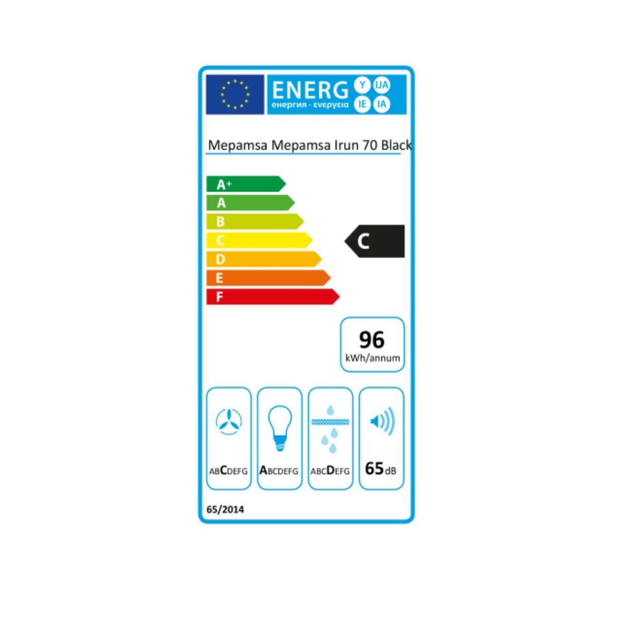 Konventionell fläkt Mepamsa IRUN 2.0 70 70 cm 660 m3/h 65 dB 250W - 2