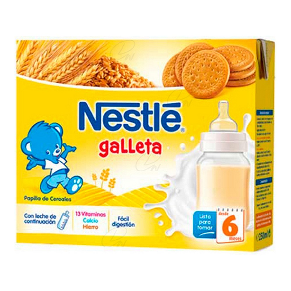 Puré för barn Nestle Galleta Mjölk och Spannmål med Honung (2 x 250 ml)