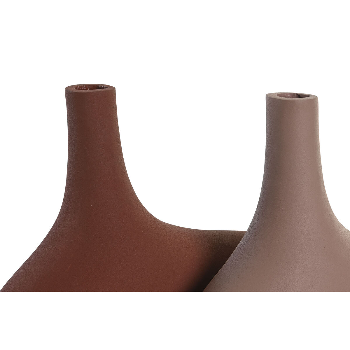 Vas DKD Home Decor 32 x 9,5 x 25 cm Rosa Terrakota n Aluminium (2 antal) - 3