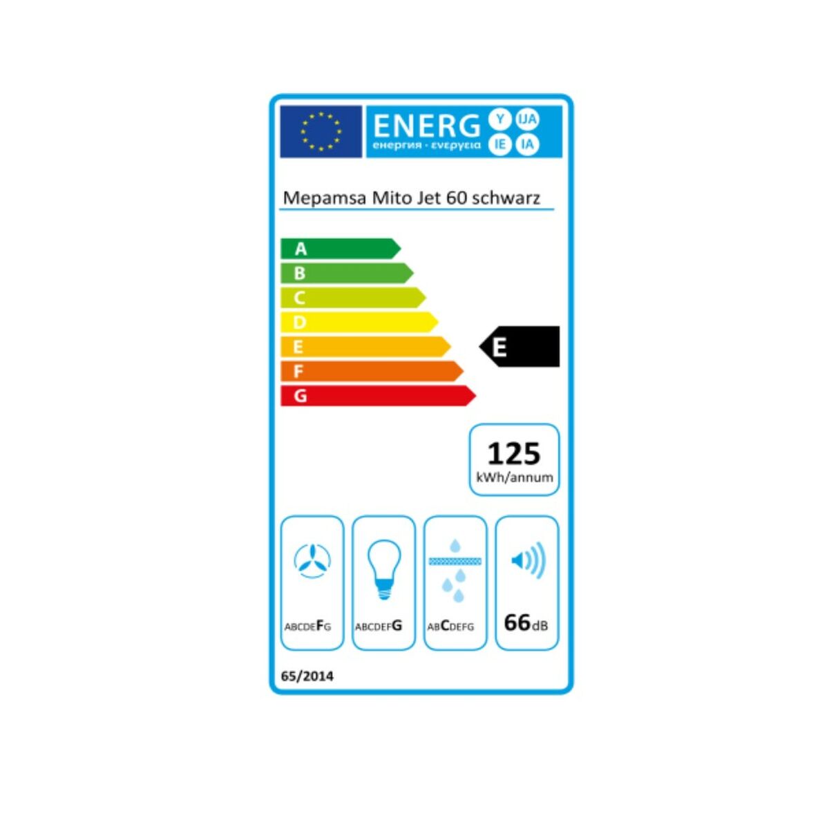 Konventionell fläkt Mepamsa MITO JET 140 W 60 cm 490 m3/h Svart - 2
