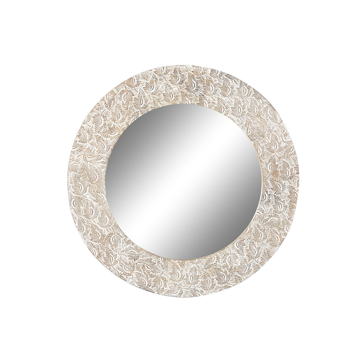 Väggspegel DKD Home Decor Mangoträ Trä MDF Mandala Avskalad 76 x 4 x 76 cm