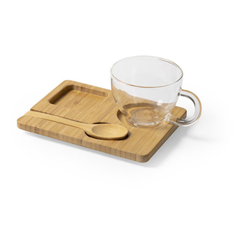 Kopp med assiett 146482 (180 ml), Färg: Brun