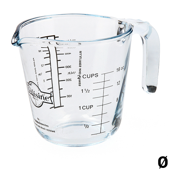 Måttkanna Ô Cuisine Transparent Glas, Kapacitet: 0,5 L
