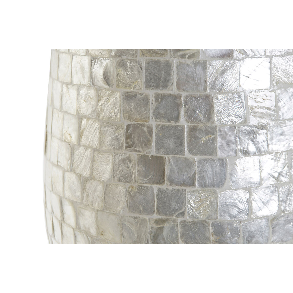 Vas DKD Home Decor Vit Bambu Pärlemor Medelhavs 25 x 25 x 46,5 cm - 2