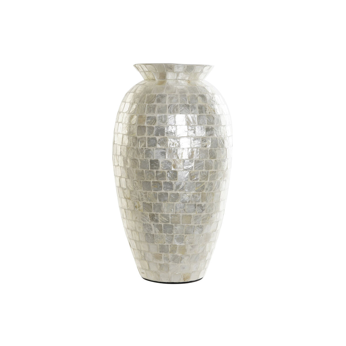 Vas DKD Home Decor Vit Bambu Pärlemor Medelhavs 23 x 23 x 41,5 cm